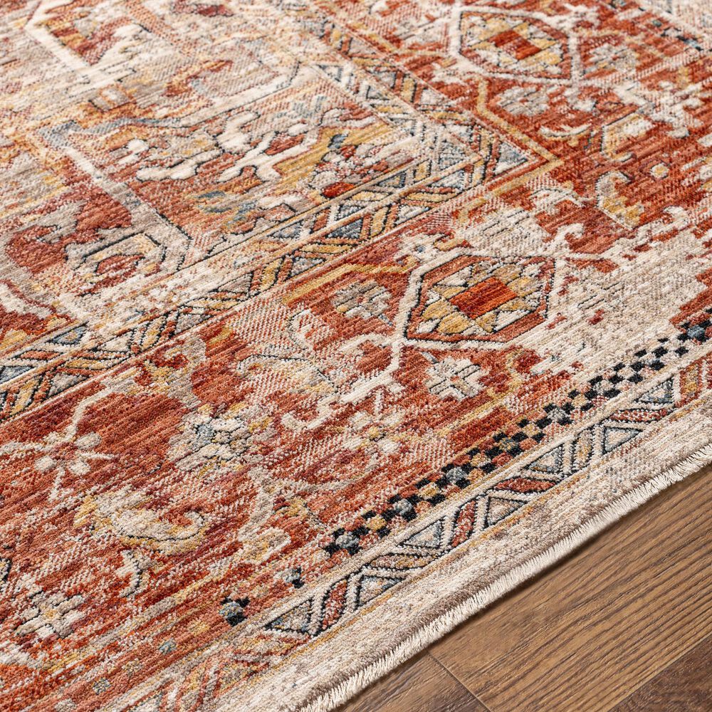 Surya Aspendos APS-2320 9&#39; x 12&#39;2&quot; Rust, Teal, Mustard, Black, Medium Gray, Charcoal and Light Beige Area Rug, , large