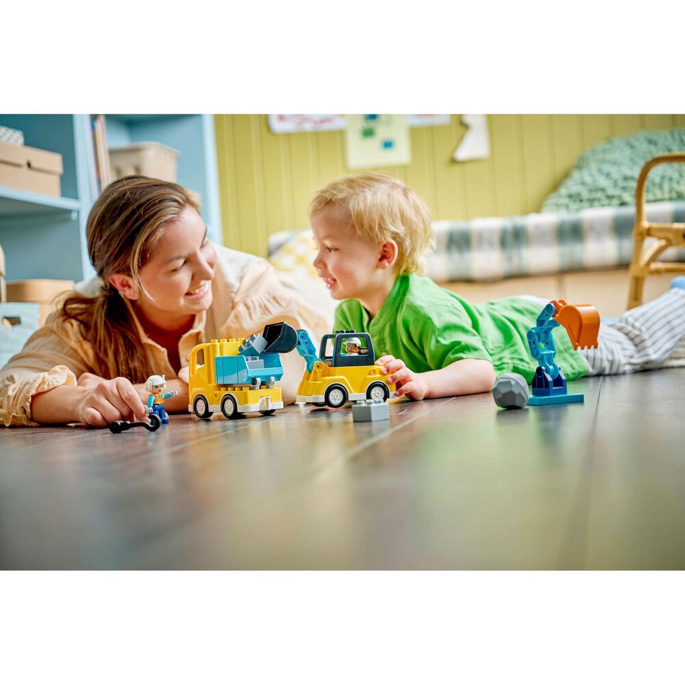 LEGO Duplo 3-In-1 Construction Vehicles Building Set, , large