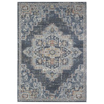 Central Oriental Orient Dorcie 7"10" x 9"10" Blue and Dark Grey Area Rug, , large