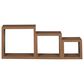 Regency Global Sourcing Niche Soho Wall Shelf in Urban Walnut - Set of 3, , large