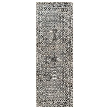Surya Carpet, Inc. Lavadora LVR-2342 2"7" x 7"3" Black, Gray and Light Gray Runner, , large