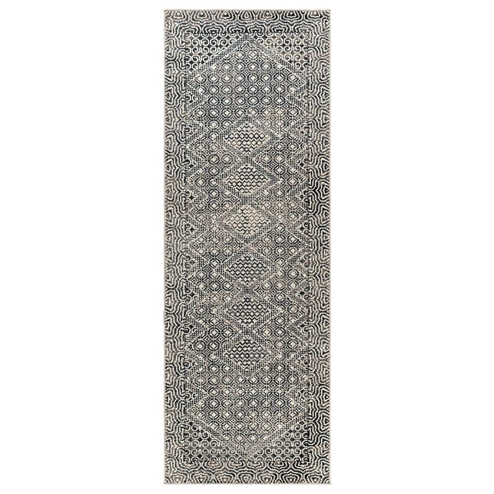 Surya Lavadora LVR-2342 2"7" x 7"3" Black, Gray and Light Gray Runner, , large