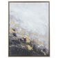CosmoLiving by Cosmopolitan 40" x 30" Abstract Corner Wall Art in Black, Metallic Gold, White and Smoky Gray, , large