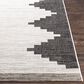 Surya Eagean EAG-2356 Black, Off-White and Charcoal 5"3" x 7"7" Indoor/Outdoor Area Rug, , large