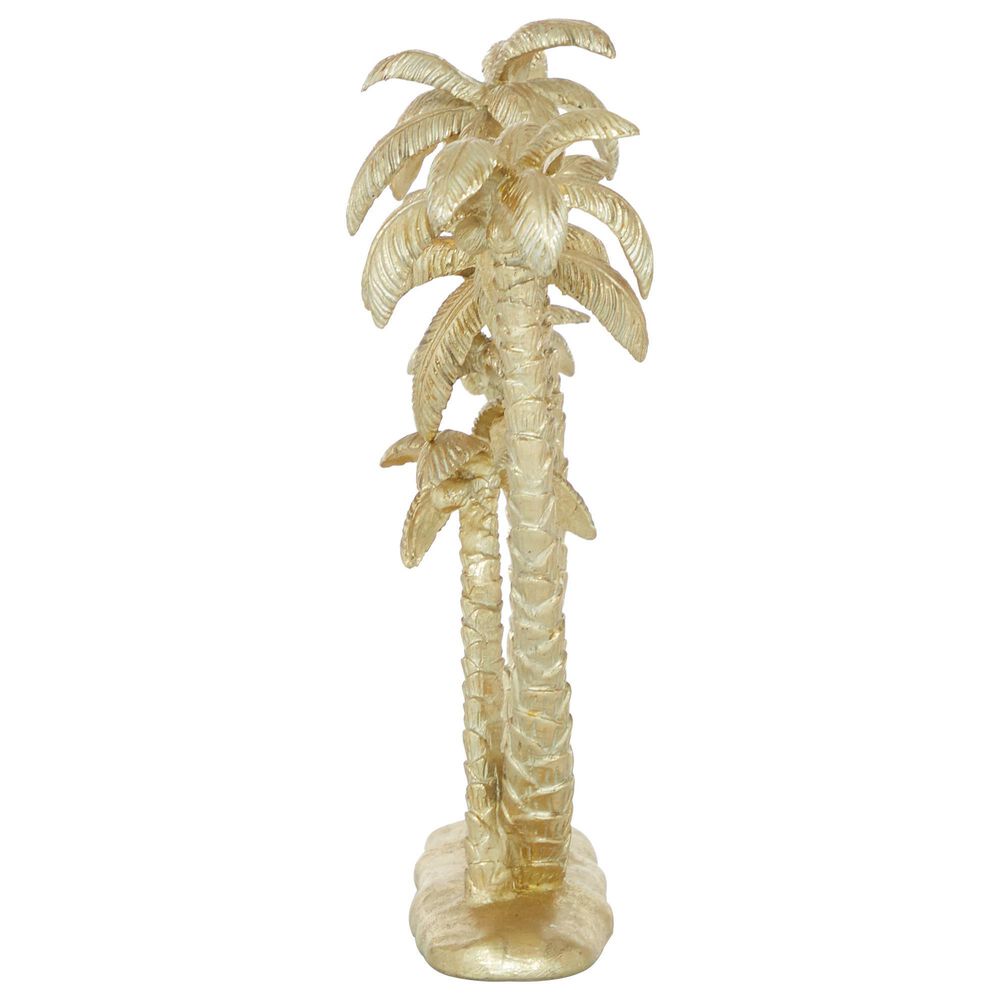 Maple and Jade Coconut Trees Sculpture in Gold, , large