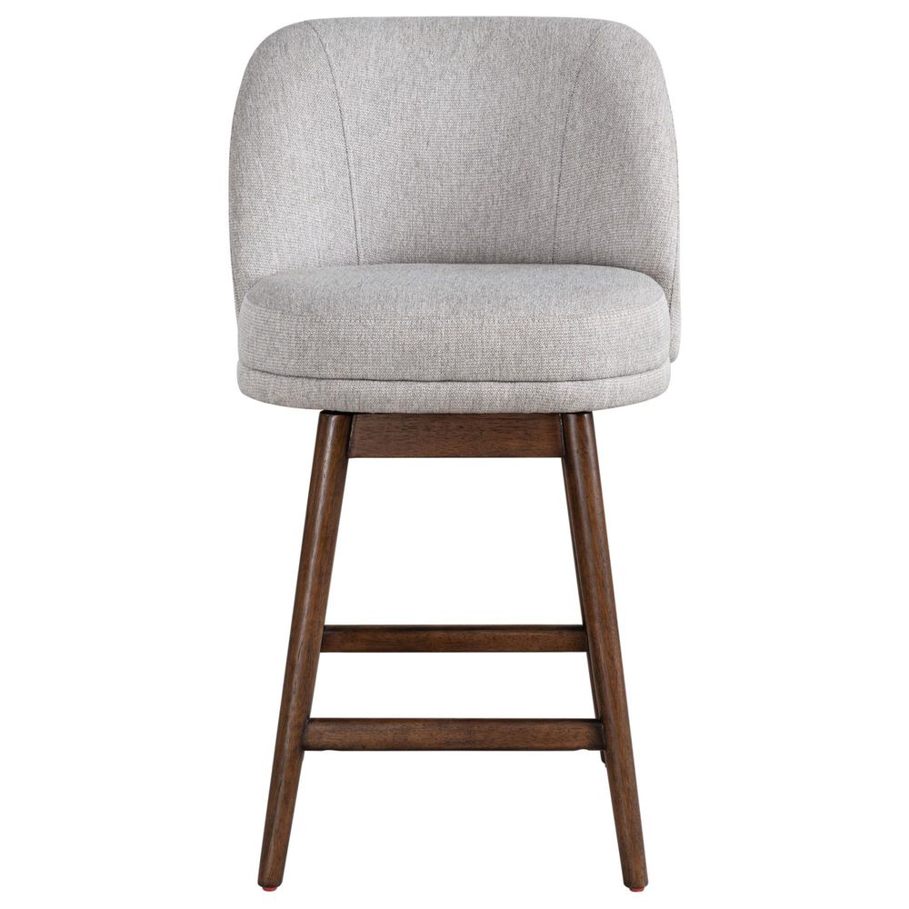 Armen Living Sadie 26" Swivel Counter Height Stool in Brown Oak, , large