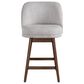 Armen Living Sadie 26" Swivel Counter Height Stool in Brown Oak, , large