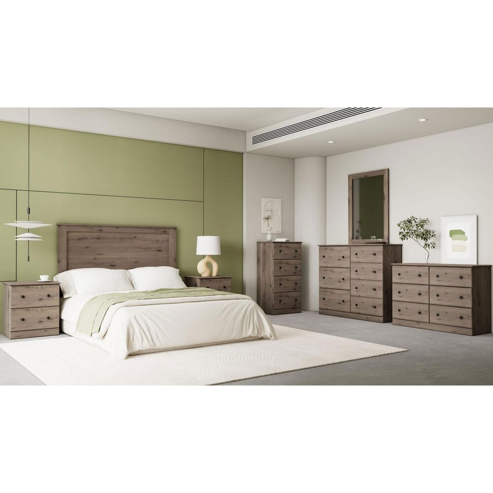 Lemoore Essential Twin Panel Headboard in Weathered Gray Ash, , large