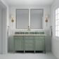 James Martin Brittany 60" Double Bathroom Vanity in Smokey Celadon with 3 cm Tajnar Eclos Top and Rectangular Sinks, , large