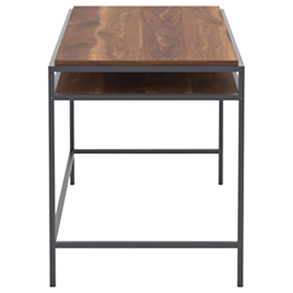 Sauder Nova Loft Writing Desk in Grand Walnut and Black, , large