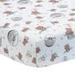 Lambs and Ivy Star Wars The Child Baby Yoda Grogu Fitted Crib Sheet in Taupe, Green and White, , large