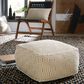 Ashley Adamont Pouf in Tan and Ivory, , large