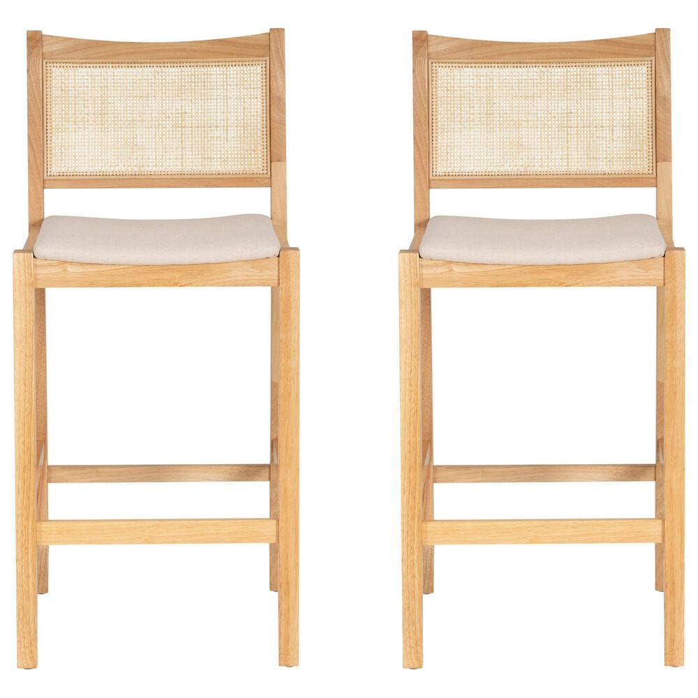 Linon Home Decor Bauer Barstool in Natural (Set of 2), , large