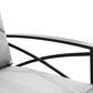 Hearth and Haven 3-Piece Patio Chat Set with Gray Cushion in Black, , large