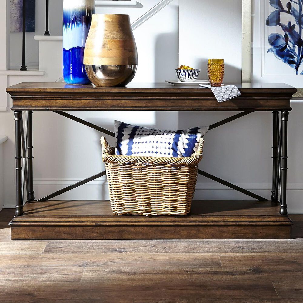 Belle Furnishings Tribeca Sofa Table in Cordovian Brown, , large