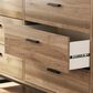 Ashley Deanlow 6-Drawer Dresser in Honey Brown and Dark Pewter, , large