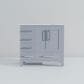 Lexora Home Jacques 36" Right Offset Single Bathroom Vanity in Dark Grey with 2 cm White Carrara Marble Top and Rectangular Sink, , large