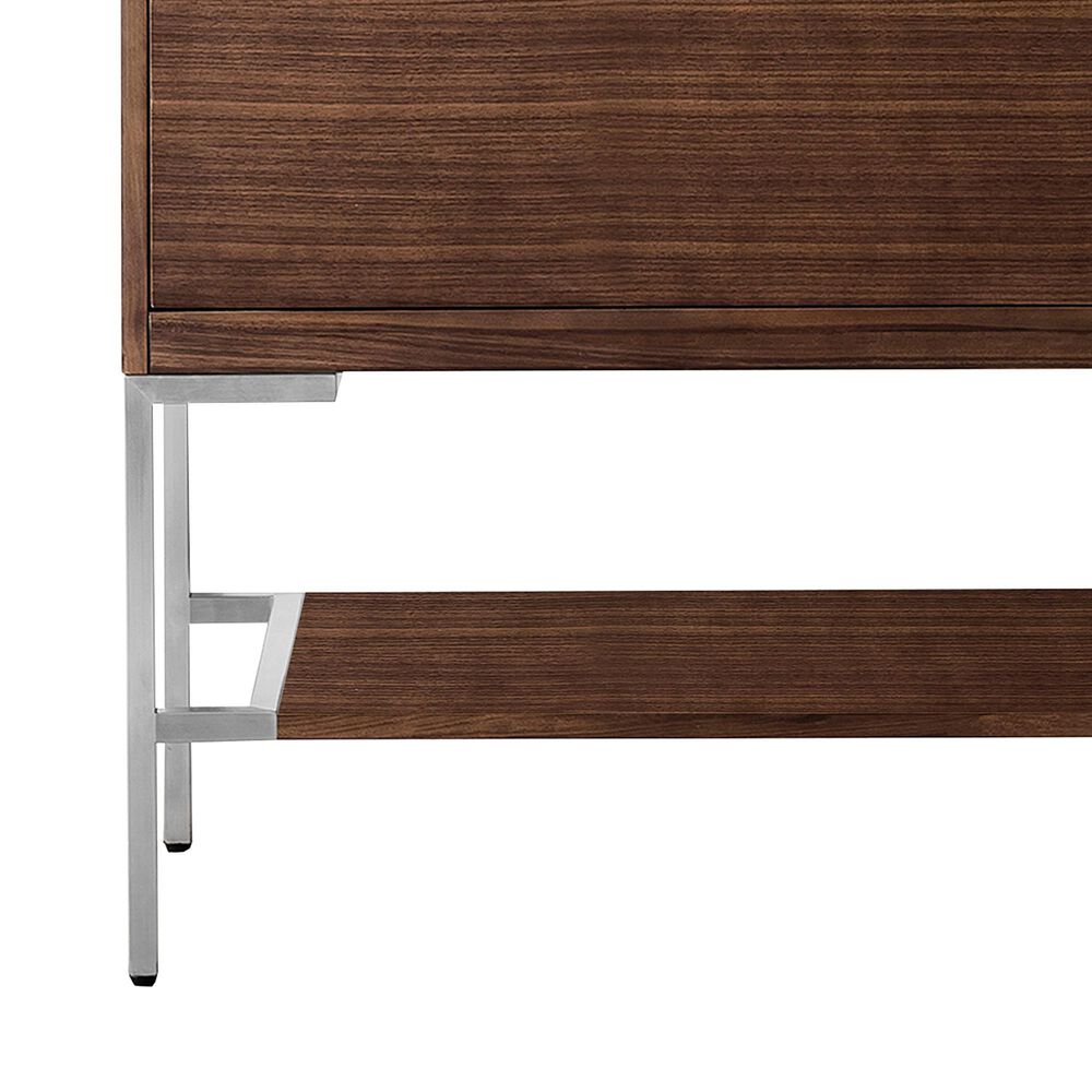 James Martin Vanities Mantova 35.4&quot; Single Vanity Cabinet in Mid-Century Walnut and Brushed Nickel, , large