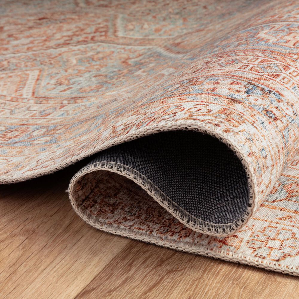Chris Loves Julia x Loloi Jules 2&#39; x 5&#39; Tangerine and Mist Area Rug, , large