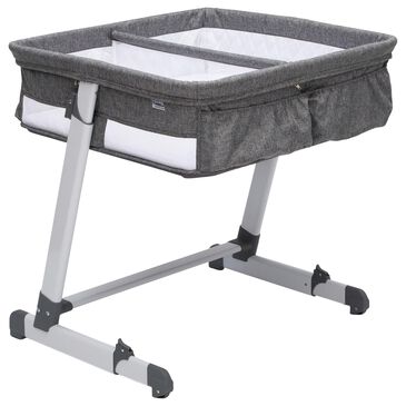 Delta Simmons Kids By The Bed Twin City Sleeper Bassinet in Grey Tweed, , large