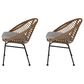Hearth and Haven Engle Outdoor Armless Chair with Cushions in Beige (Set of 2), , large