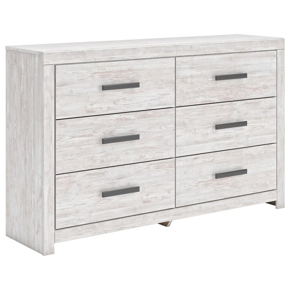 Ashley Cayboni 6-Drawer Dresser in Whitewash, , large