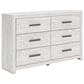 Ashley Cayboni 6-Drawer Dresser in Whitewash, , large