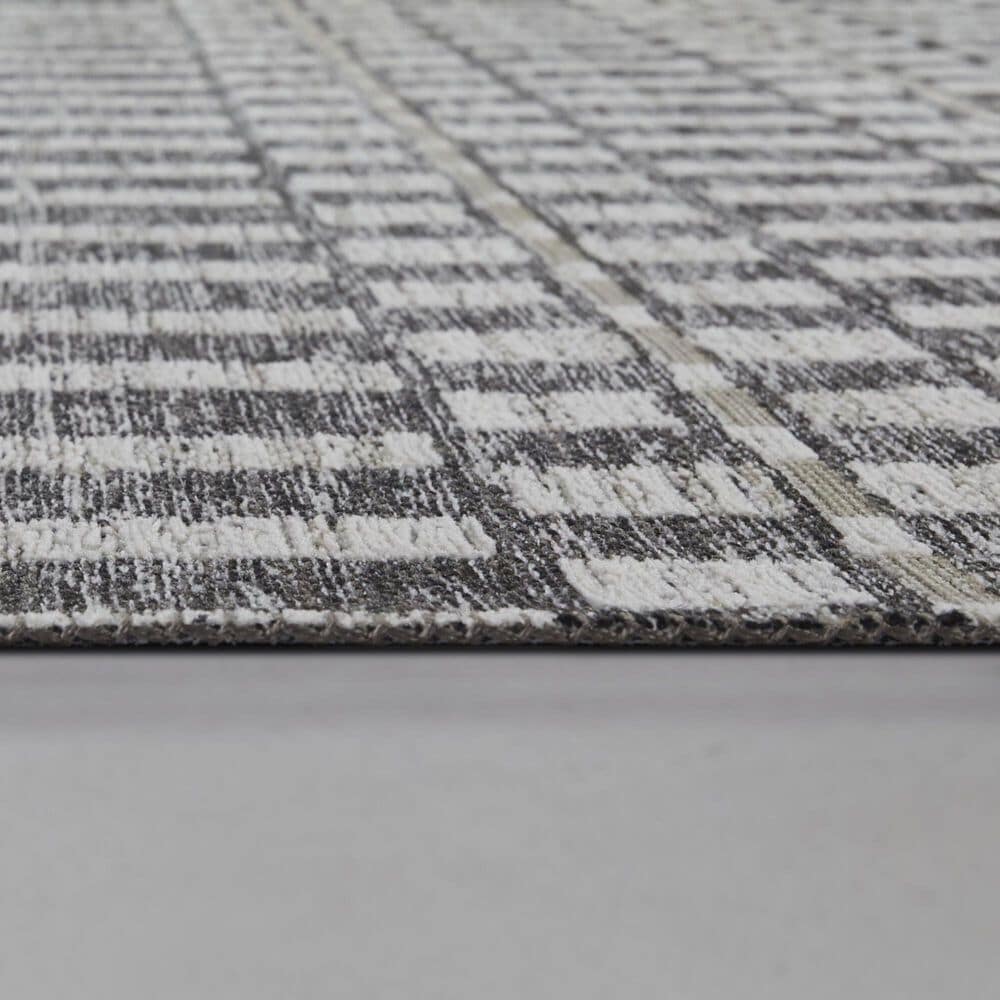 Balta Rugs Lynes Distressed Stripe 7&#39;10&quot; x 10&#39; Charcoal Area Rug, , large