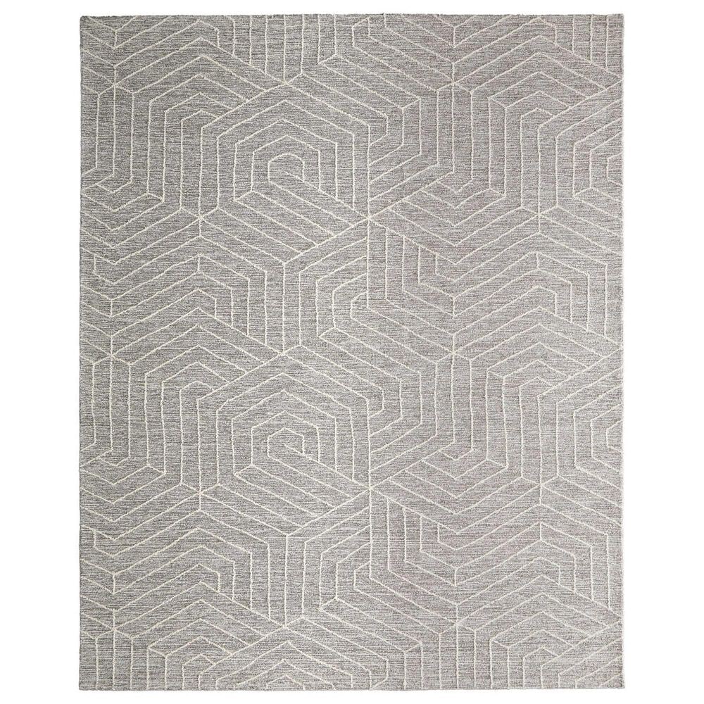 Feizy Rugs Emerson 9"6" x 13"6" Gray and Ivory Area Rug, , large