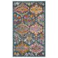 Safavieh Madison MAD144A 4" x 6" Blue and Orange Area Rug, , large