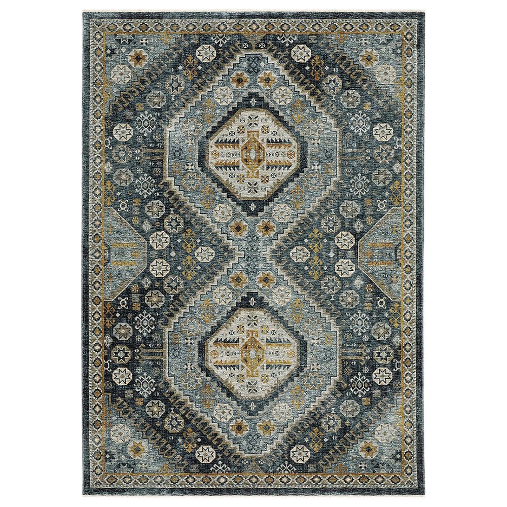 Oriental Weavers Aberdeen Southwestern 2"3" x 7"6" Blue Runner, , large