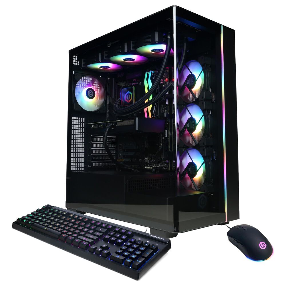 CyberPowerPC Gamer Supreme Gaming Desktop | AMD Ryzen 9 9900X - 32GB RAM - NVIDIA GeForce RTX 5060 Ti Graphics - 2TB SSD in Black, , large