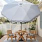 HOMLUX 10" Patio Umbrella in Gray, , large