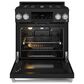 Thor Kitchen Gordon Ramsay 4.55 Cu. Ft. 30" Professional Natural Gas Range with Stainless Steel Handle Kit in Black, , large