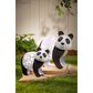 The Gerson Company 12.4" Solar Panda in Black and White, , large