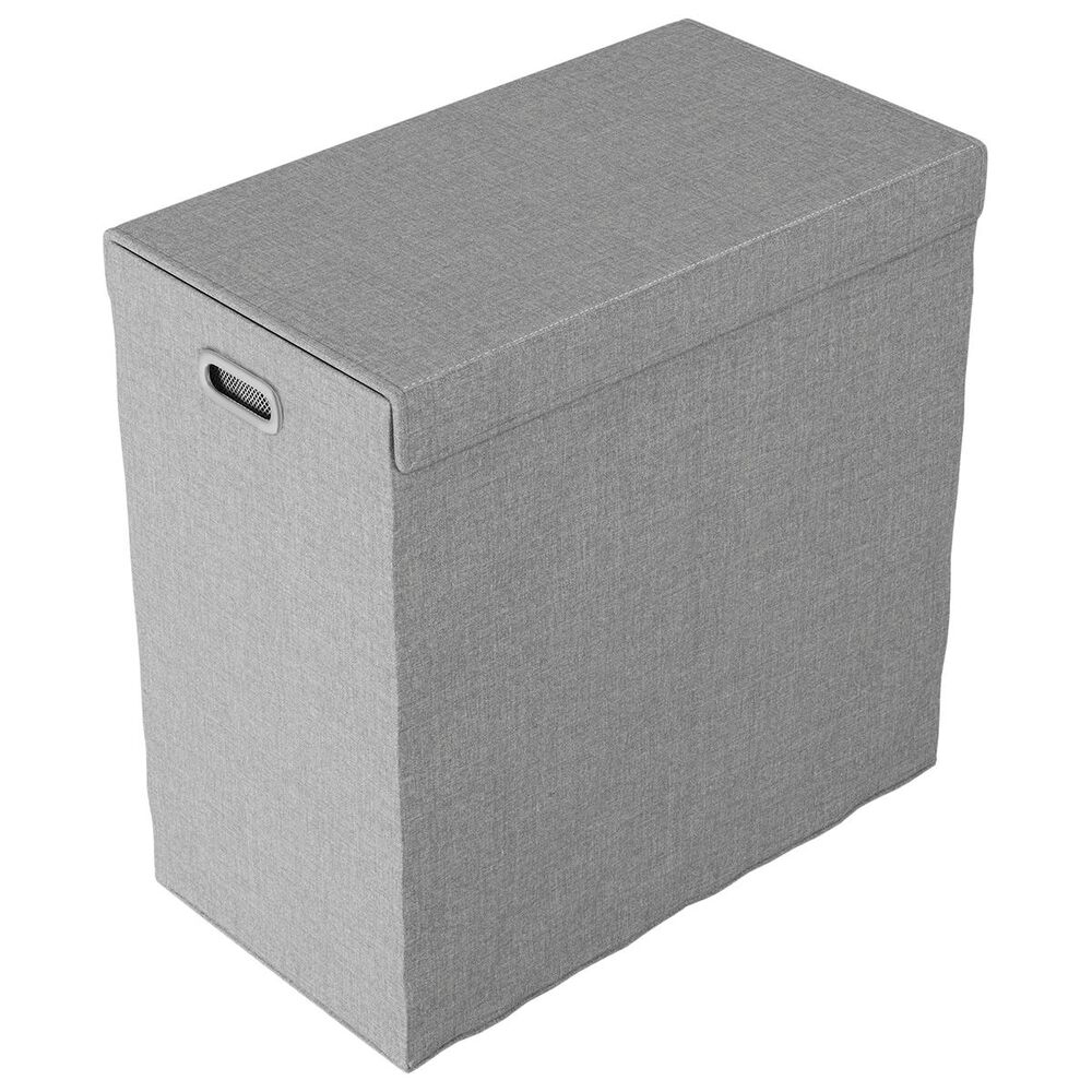 Timberlake Lavish Home Double Laundry Hamper in Gray, , large