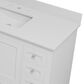 Lexora Home Dukes 84" Double Bathroom Vanity in White with 2 cm White Cultured Marble Top and Rectangular Sinks, , large