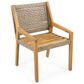 Hearth and Haven 7-Piece Outdoor Rectangular Dining Set with Cream Cushion in Teak, , large