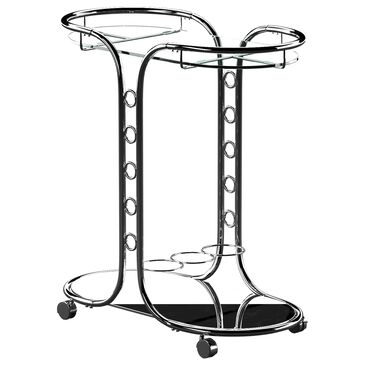 Furniture of America Middleton Serving Cart in Chrome, , large