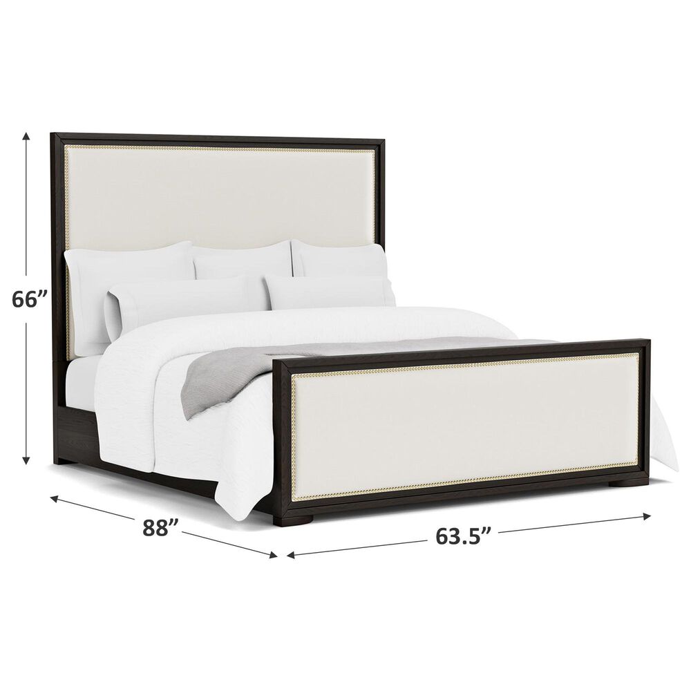 Riverside Furniture Lydia Queen Upholstered Bed in Dark Cabernet, , large