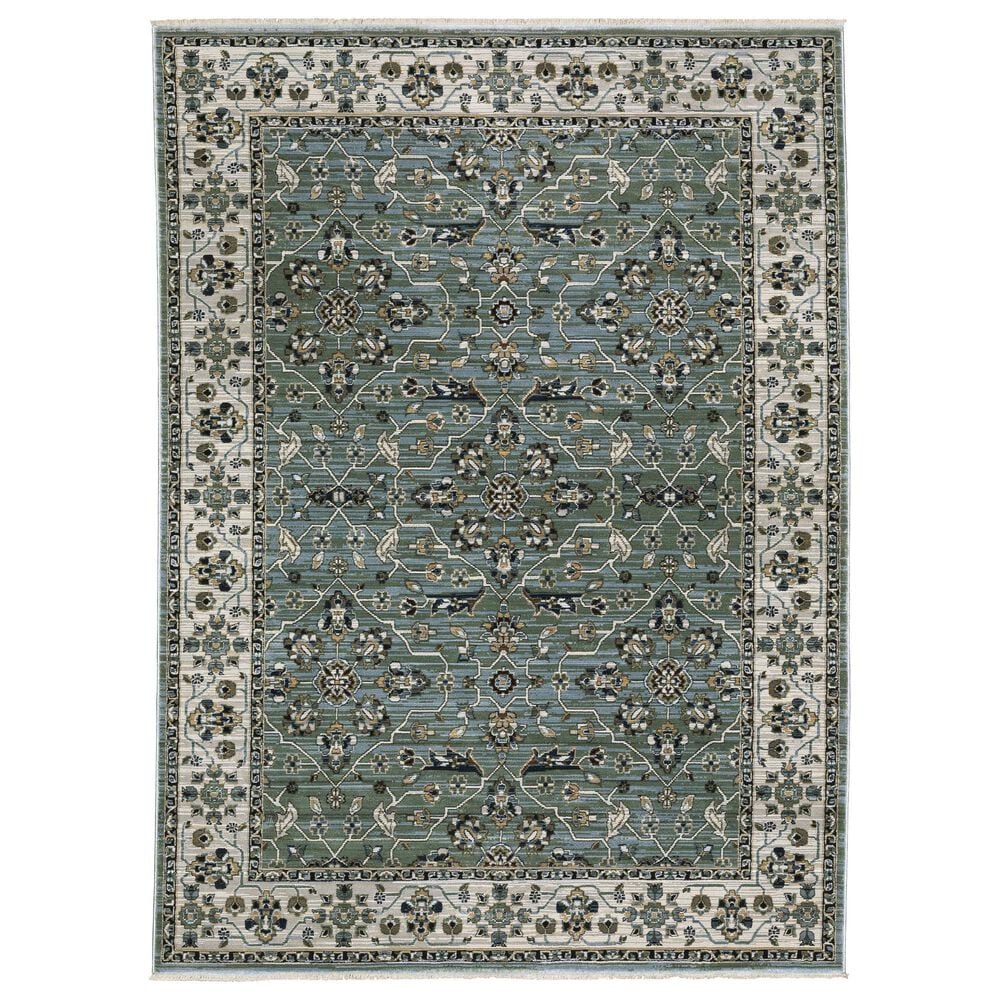 Oriental Weavers Keira KEI07 Blue and Green 6&#39;7&quot; x 9&#39;6&quot; Area Rug, , large