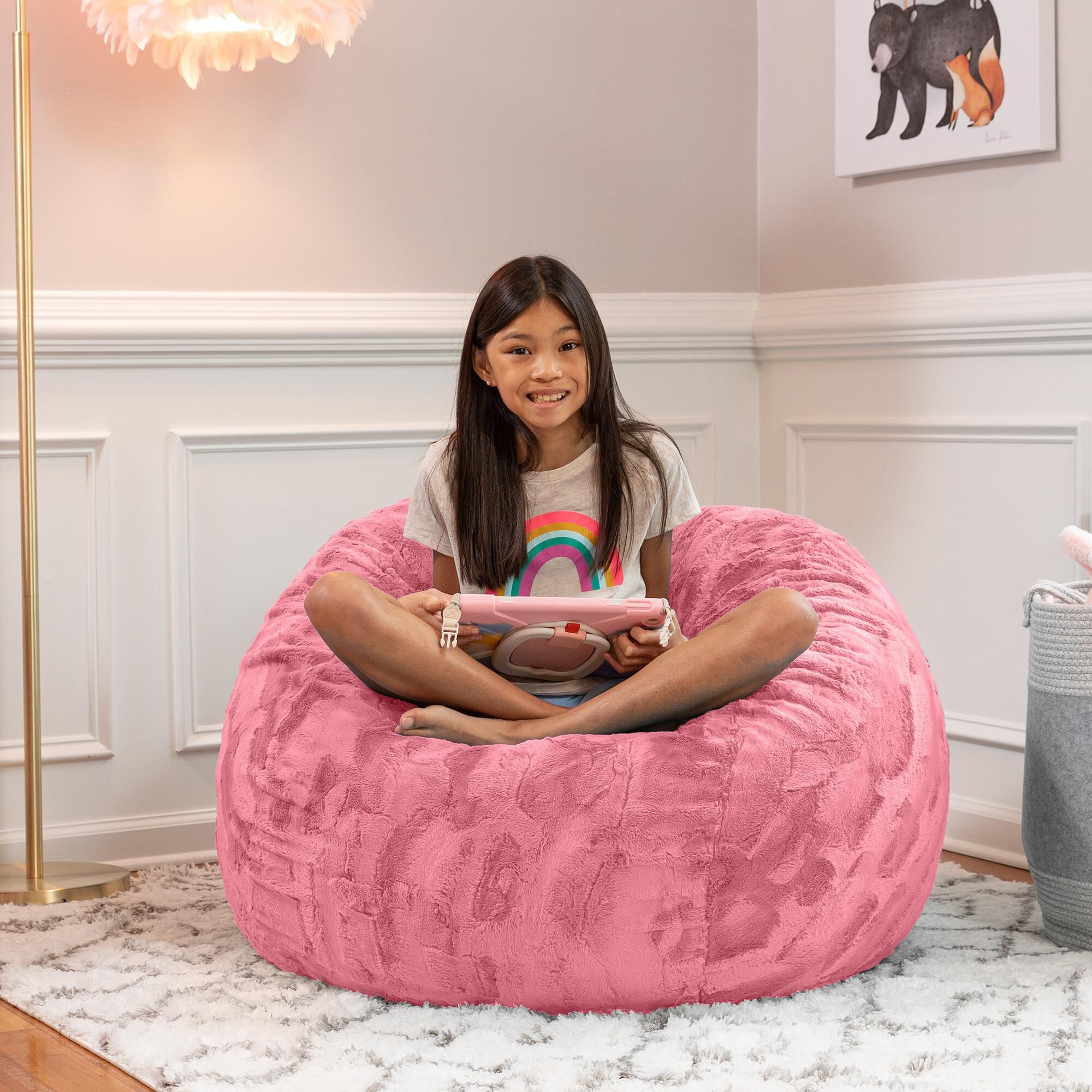 Jaxx Saxx 3' Bean Bag Chair in Rose Quartz