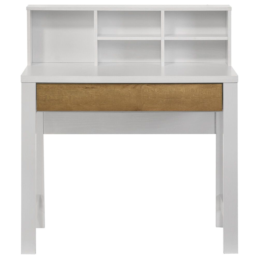 Everly Living Darya 6-Shelf Computer Desk in White, , large