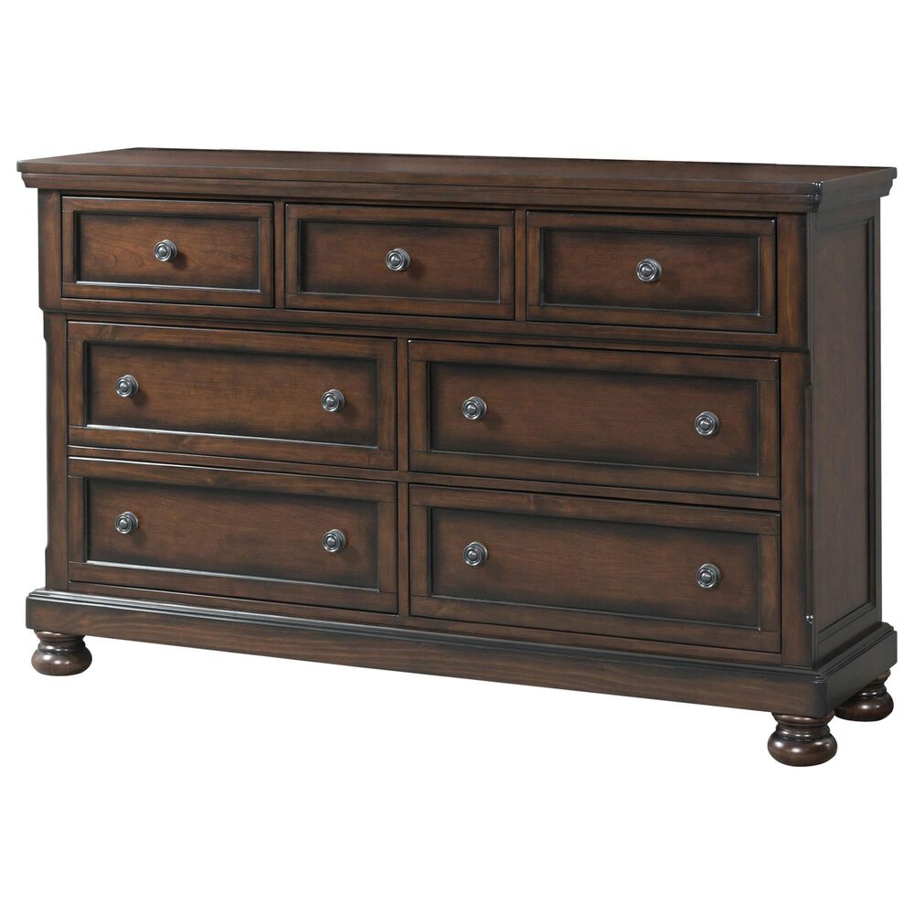 Mayberry Hill Kingston 4-Piece King Bedroom Set in Dark Walnut, , large