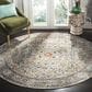 Safavieh Aria ARA199C 6"6" Round Cream and Blue Area Rug, , large
