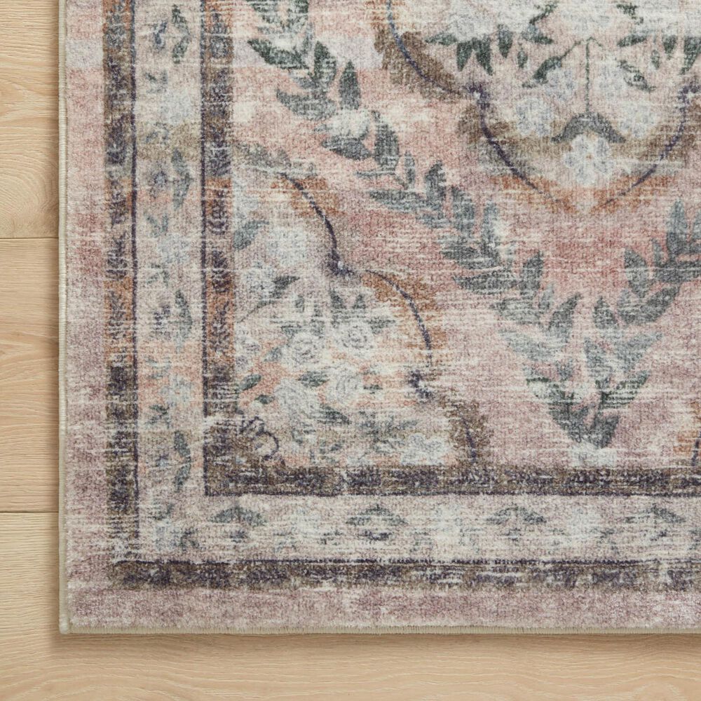 Rifle Paper Co Crafted by Cloth and Company Courtyard 2&#39; x 5&#39; Chateau Blush Runner, , large