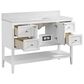 37B Ravello 48" Single Bathroom Vanity Cabinet in Bright White with Marble Top and Backsplash, , large