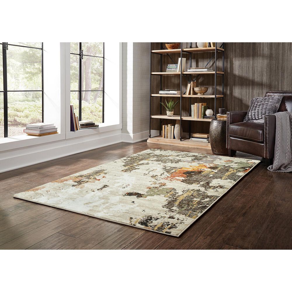 Oriental Weavers Evolution Beige 5&#39;3&quot; x 7&#39;3&quot; Area Rug, , large