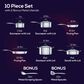 Circulon 10-Piece Tri-Ply Clad Nonstick Cookware Set with 2-Piece Bonus Utensil Set in Stainless Steel, , large