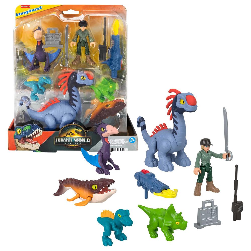 Fisher Price Jurassic World Rebirth Action Figures Set in Multicolor, , large